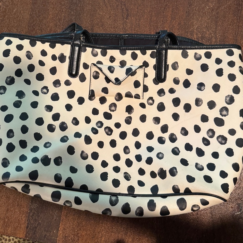 Polka Dot Clutch and Tote Set